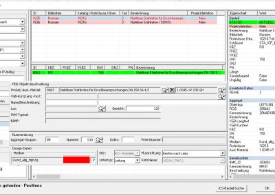 PLM PDE – Statusmeldung projektkonformer Norm- und ICS Bauteilauswahl